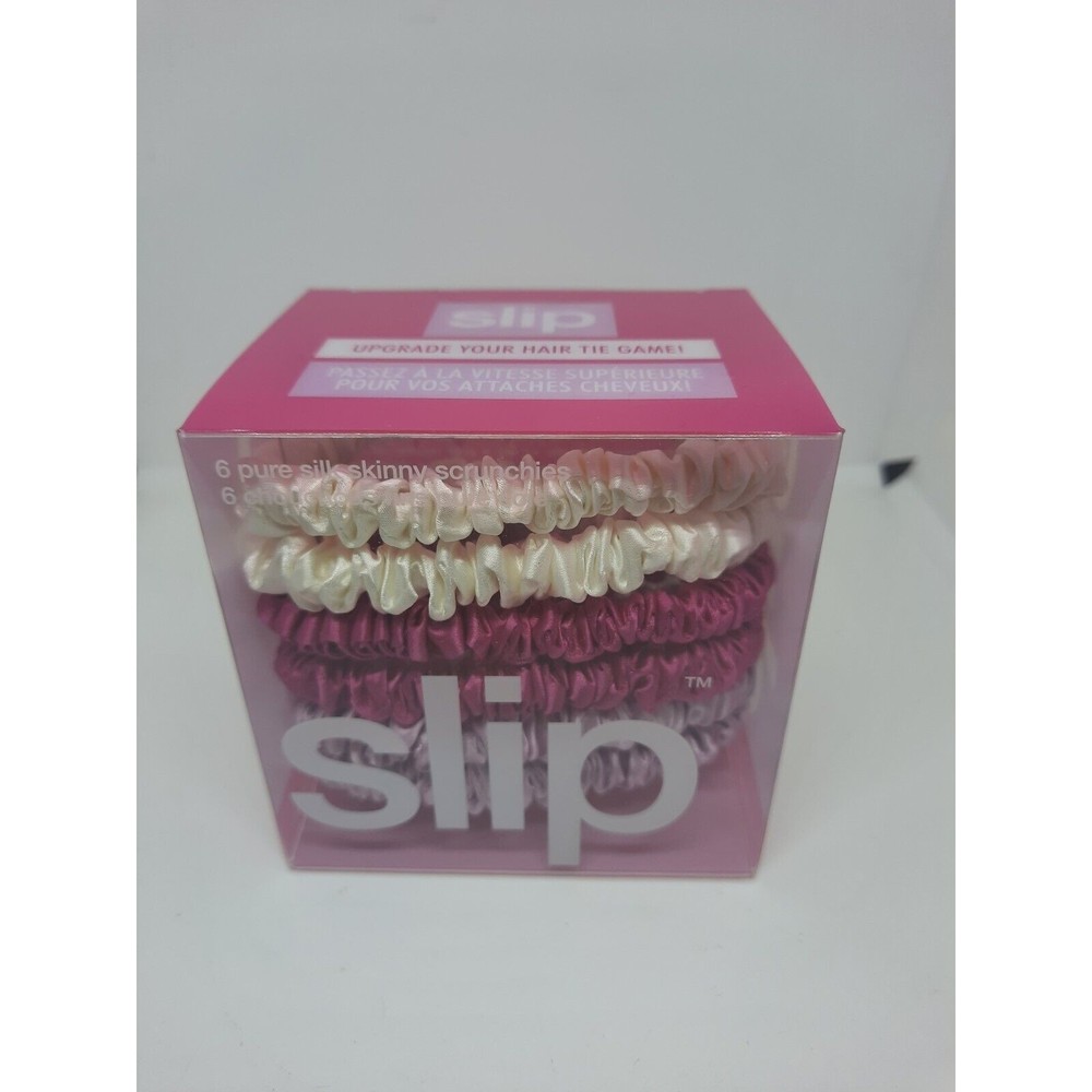 Slip Pure Silk Skinny Scrunchies Pack Of 6 Multiple colors New Sealed